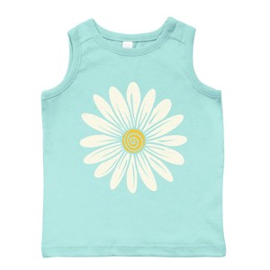 The Juniper Shop White Daisy Toddler Tank - 2T - Seafoam - 1 of 4