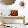 Storied Home Fernway Solid Wood and Woven Rope Entryway Bench - image 2 of 4