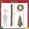 NicBex Prelit Artificial Christmas Trees Set of 4 with 2 Entrance Trees, Garland, Wreath and Lights for Indoor Decor - 2 of 4