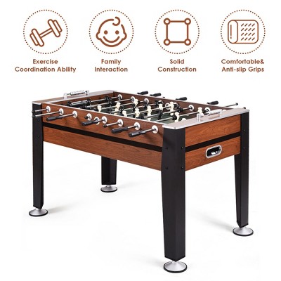 54'' Black and Brown MDF Steel Foosball Table