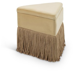 Meridian Furniture,Trivoli Velvet Ottoman/Stool - 1 of 4