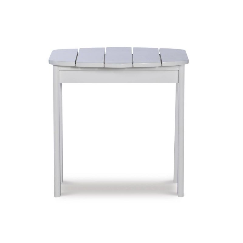 Outdoor Acacia Wood Oval Adirondack Accent Table White - Linon, 4 of 13