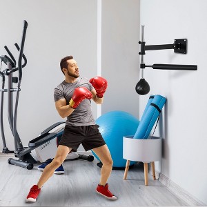 VisioGear Punching Bags Lightweight Fast-Reflexes Speed Bag Boxing Punching Bag Wall Mount Height Adjustable, Black, 31.00"*28.30"*7.80" - 1 of 4