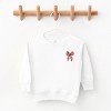 Christmas Bow Quilted Print - Toddler Graphic Sweatshirt - 2 of 4