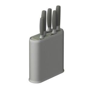 BergHOFF Balance Non-stick Stainless Steel 6Pc Knife Block Set, Recycled Material, Grey - 1 of 4