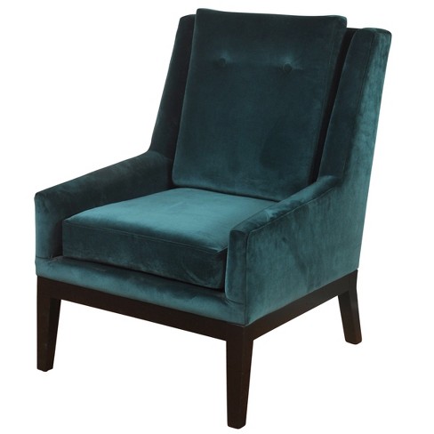 Mid Century Modern Velvet Lounge Chair Teal Stylecraft Target