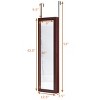 Tangkula Wall Door Mounted Mirrored Jewelry Cabinet Standing Vanity Storage Box - 3 of 4