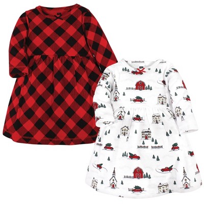 Hudson Baby Infant And Toddler Girl Cotton Dresses, Christmas