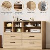 4 Drawer Dresser for Bedroom with 6 Storage Cubbies Adjustable Shelves - 4 of 4