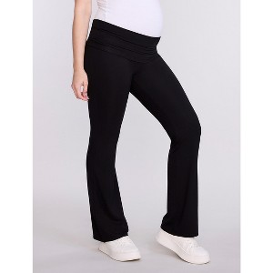 Women's Roll Over Waistband Flare Legging | Motherhood Maternity - 1 of 4