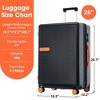 28'' Carry on Luggage Suitcase, Lightweight Hardshell Expandable Luggage with Tsa Lock Travel Rolling Luggage Suitcase for Men Women Black - 3 of 4