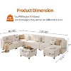 Modular L-Shape Sleeper Sectional with removable storage ottoman. 9-seat convertible sofa for living room, bedroom & apartment. - 2 of 4