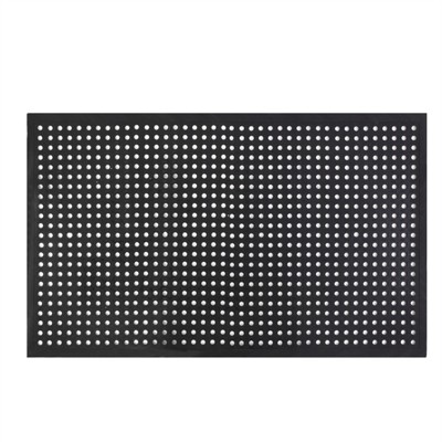 VisioGear Carpet Tiles, 59.06*35.43 Inch Non-slip Hexagonal Mat For Bar Kitchen, Black, 59.06"*35.43"*0.31"