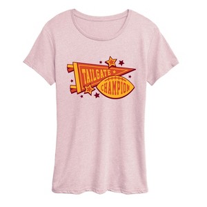 Women's - Instant Message - Tailgate Champions Short Sleeve Graphic T-Shirt - 1 of 4
