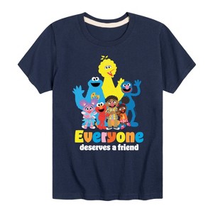 Boys' - Sesame Street - Everyone Deserves A Friend Short Sleeve Graphic T-Shirt - 1 of 4