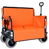 Kumasinova Multi-Functional Seat Wagon,Heavy-Duty Collapsible Cart with Seat Conversion,9"x4" Beach Tires for Garden,Beach,Camping,500lbs - 2 of 4
