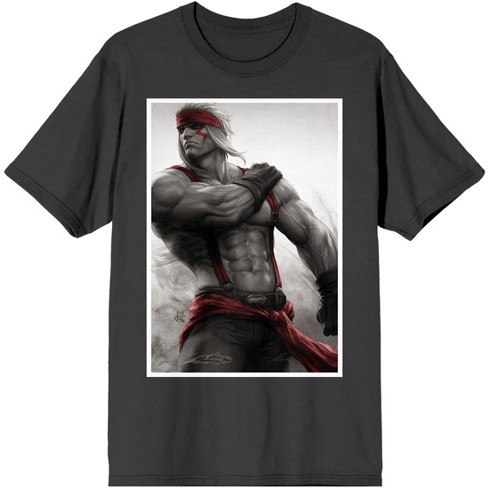 Street Fighter Akuma Character Mens Black Graphic Tee - S