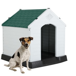 BestMassage Dog House Indoor & Outdoor Kennel with Weatherproof Puppy Shelter Pet Crate - 1 of 4