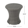Sapphtopaz Outdoor End Table Modern Rattan Hourglass Outdoor End Table Outdoor Side Table, Patio Table Small Table for Backyard, Balcony, Porch - 4 of 4