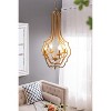 VYNXARIA 4 - Light Antique Gold Metal Ceiling Lights, Sculptural Hanging Chandelier with Adjustable Chain - 3 of 4