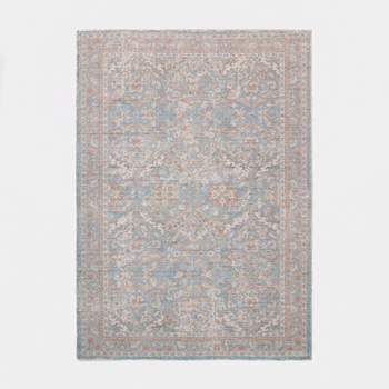 Persian Printed Poly/Wool Handmade Tufted Area Rug Blue/Brown - Threshold™ designed with Studio McGee