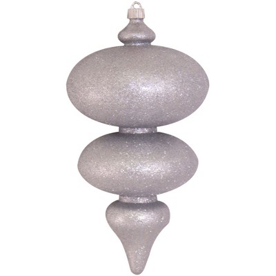 Christmas by Krebs Silver Glittering Jumbo Shatterproof Finial Ornament 15" (380mm)