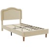 Twin Size Velvet Upholstered Smart LED Bed Frame with Adjustable Height Headboard - 2 of 3
