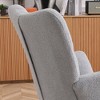 Teddy Upholstered Rocking Chair with High Backrest - 2 of 4