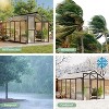 Greenhouse, Aluminum Polycarbonate Greenhouse for Outdoor Use with Roof Vents, Large Aluminum Walk-In Greenhouse with Sliding Lockable Door - 4 of 4