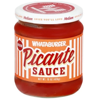 Whataburger Picante Sauce, 15oz (Pack of 4)