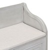 Sapphtopaz Ottoman with Storage Entryway Bench Upholstered Stool with Removable Cushion Shoe Bench for Living Room, Bedroom, Entryway - 2 of 4