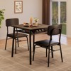 Homhougo 3-Piece Dining Table Set for 2 with Storage Rack, Wood Kitchen Table with Upholstered Chairs Set of 2 - 3 of 4