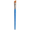 Princeton Select Artiste Angle Shader Brush, Synthetic Bristles, Short Handle Mixed Media Paintbrush, Jewel Blue, Size 1/2 inch, Pack of 3 - 2 of 4