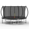Okak 12/14FT UV-Protected Trampoline with Outer Safety Enclosure, Pumpkin Outdoor Trampolines with Thick Spring, Rebounder for Outdoor - 2 of 4
