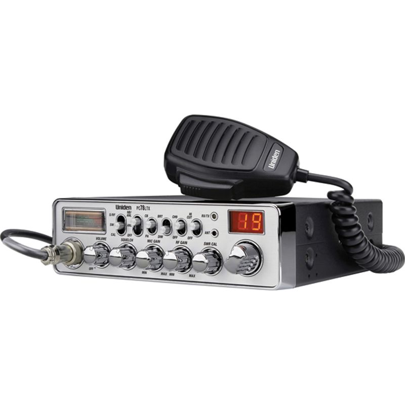 Uniden® Bearcat® 40-Channel CB Radio with SWR Meter, Chrome, PC78LTX, 5 of 8
