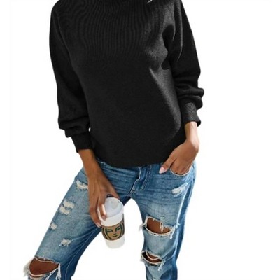 Women's Mockneck Long Sleeve Sweater - Supreme Fashion
