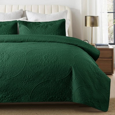 2-3 Pcs Quilted Bedspread Floral Pattern Decorative Coverlet Quilt Bedding Set for All Seasons - Cotton Passion