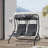 Outsunny 2-Seater Swing Canopy Replacement, Outdoor Swing Seat Top Cover - 2 of 4