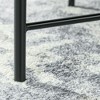 Resenkos Center Coffee Table, Living Room Table,24" Round Center Table with Hammered Tray Top and Metal Frame, Black - 4 of 4