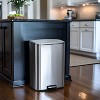 Innovaze 13 Gallon / 50 Liter Stainless Steel Step-On Trash Can, Rectangular Shape, Sliver Finish, Ideal for Home or Office - 2 of 4