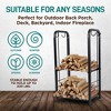 Firewood Rack Holder for Outdoor Use with Sturdy Steel Construction, Weather-Resistant Finish, Large Capacity - 4 of 4