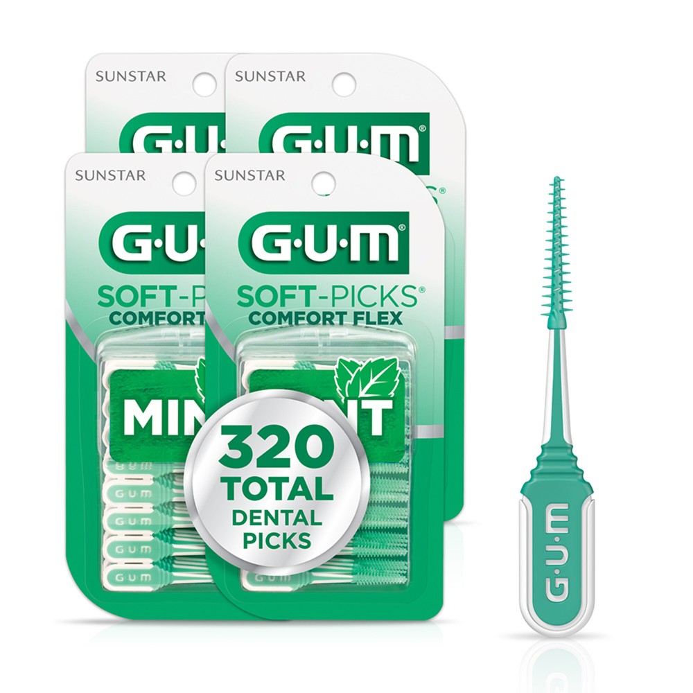 GUM Soft Picks Comfort Flex Flossers - 80ct