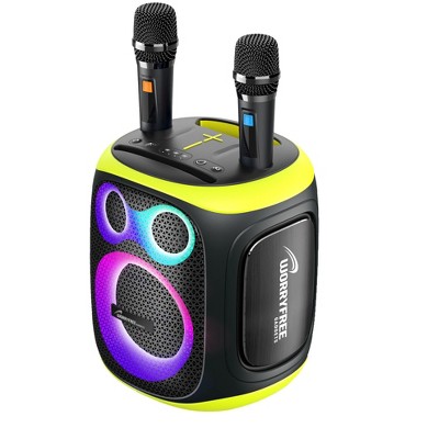 Worryfree Gadgets 120W Portable Bluetooth Party Speaker with Two Microphones