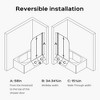Reversible Bifold Chrome-Finish Shower Tub Panel with Frameless Pivot Door, crafted from SGCC Clear Tempered Glass for a sleek bathroom upgrade. - 4 of 4