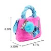 Disney Lilo & Stitch Character Applique Stitch Pink 6.3” Mini Faux Fur Tote - 3 of 4