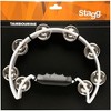 Stagg Double Row Cutaway Tambourine With 16 Jingles White - 2 of 2