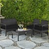 Costway 8 PCS Outdoor Patio Rattan Furniture Set Cushioned Sofa Coffee Table Garden Deck Gray/Black - 4 of 4