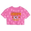 NFL Kansas City Chiefs Girls' Short Sleeve Bubble Tie-Dye Cropped T-Shirt - image 2 of 3