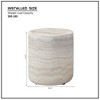 Lyngins Modern Fiberglass Coffee Table, Faux MARS Pattern Coffee Table, Round Tea table for Living Room, Stylish Center Table, No Need Assembly - 3 of 4