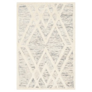 Gray/Ivory Abstract Tufted Accent Rug - (2